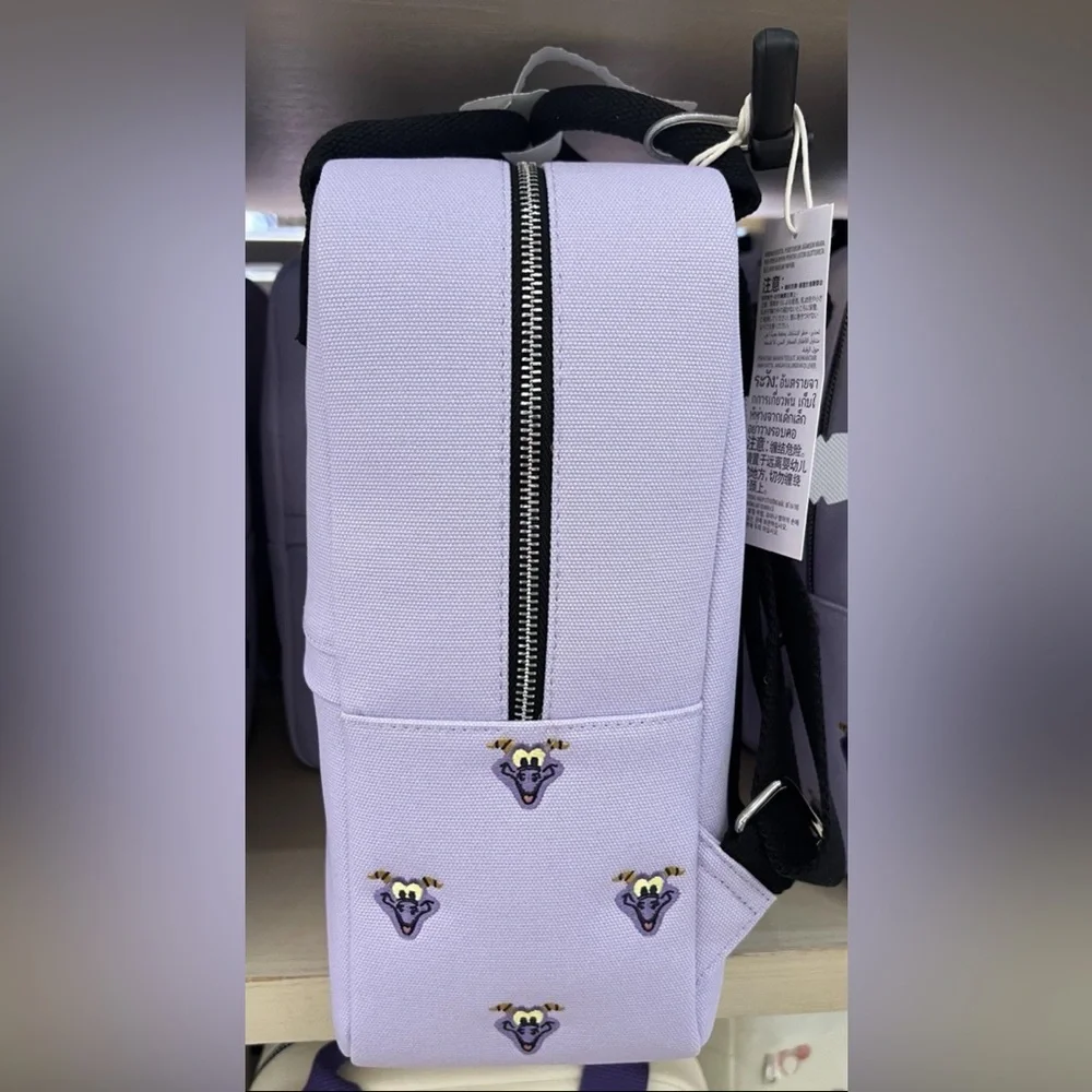 2025 Disney Parks Epcot Figment Purple Canvas Loungefly Backpack NEW - Picture 4 of 4
